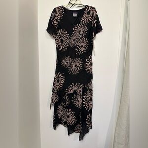 Metaphor | Black and Pink Floral Dress